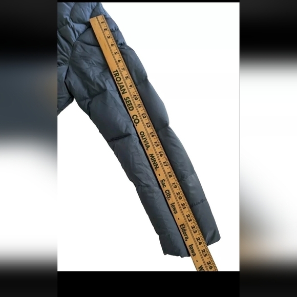 Eddie Bauer Hooded Goose Down Parka Women's Large Puffer Jacket Aqua Blue - Picture 12 of 12